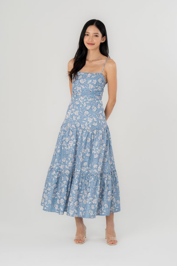 Edith Dress in Blue Floral