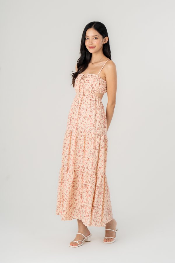 Athena Dress in Pink Floral