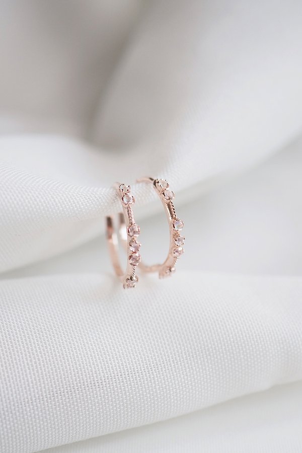 Briana Earrings in Rose Gold Plated