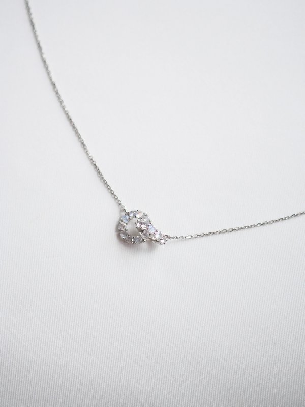 Carla Necklace in White Rhodium Plated