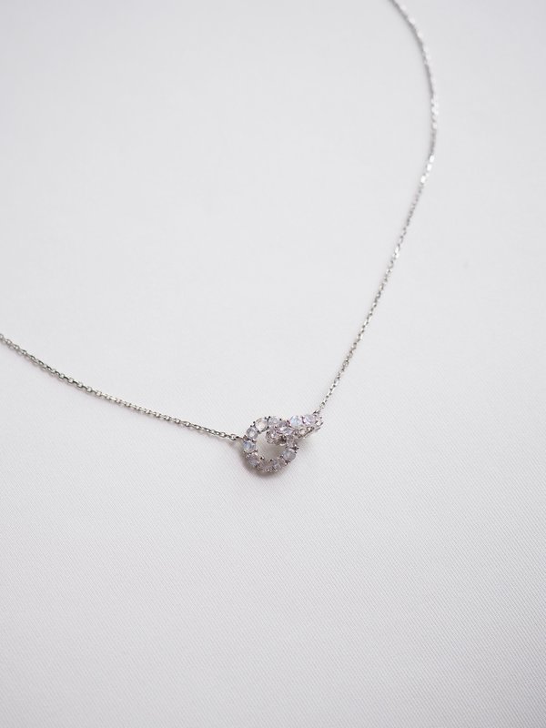 Carla Necklace in White Rhodium Plated