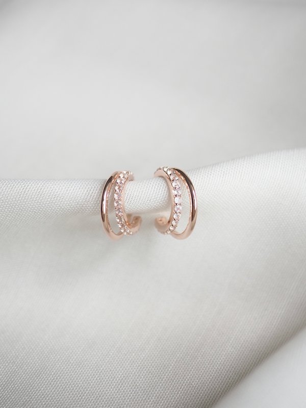Clarissa Earrings in Rose Gold Plated