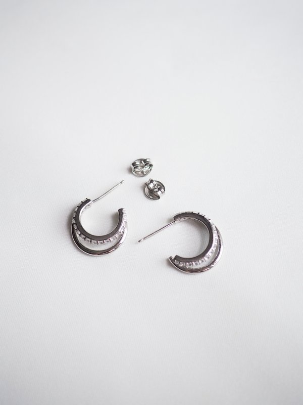 Clarissa Earrings in White Rhodium Plated