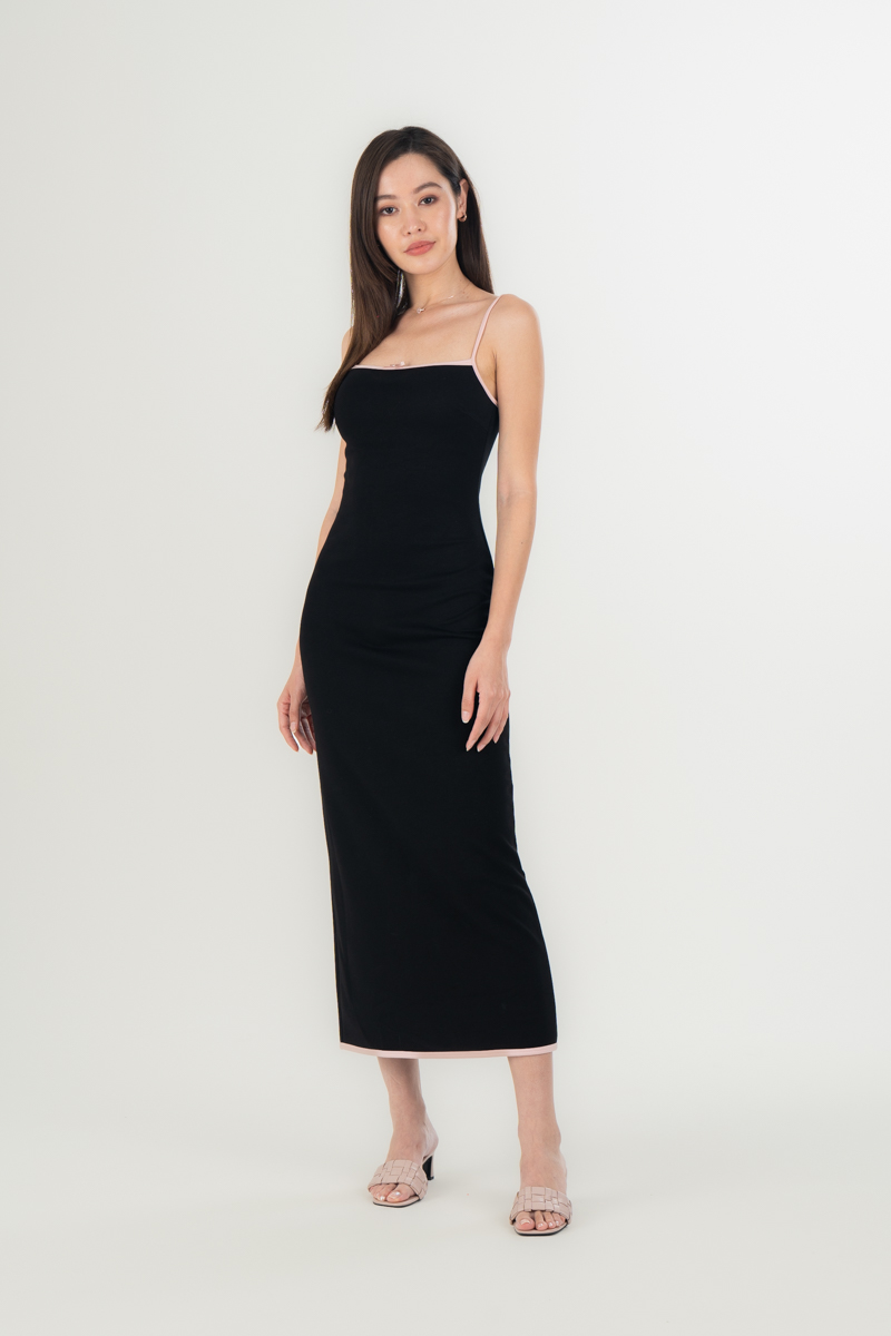 Desiree Dress in Black/Pink | Blair Wears