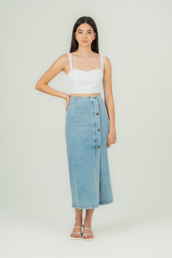 Sonia Denim Skirt in Light Wash