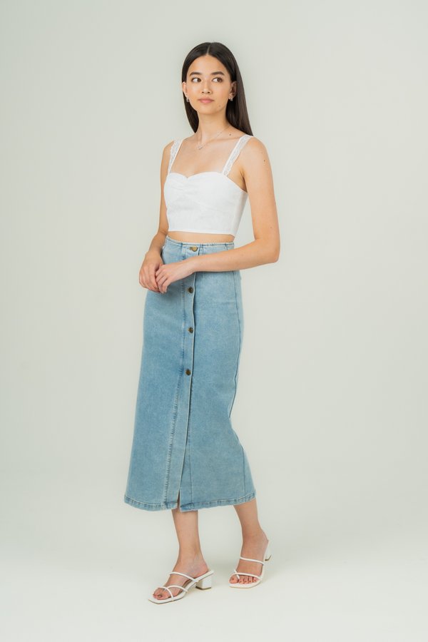 Sonia Denim Skirt in Light Wash