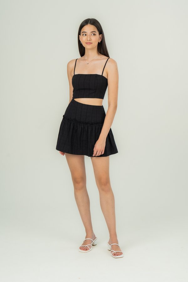 Martha Dress Romper in Black