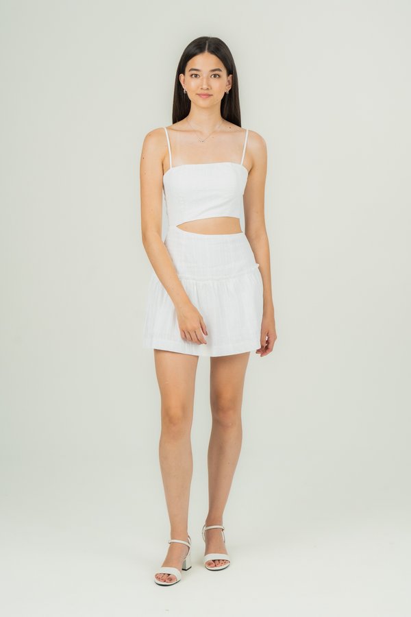 Martha Dress Romper in White