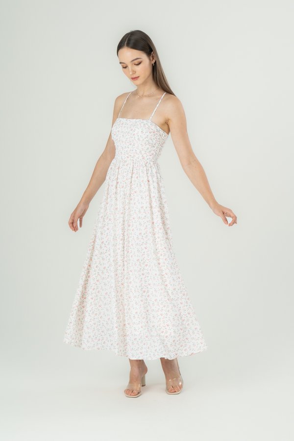 Esmeralda Dress in White Floral