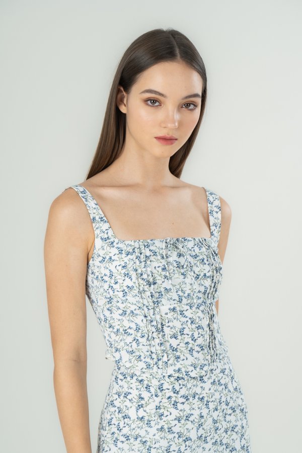 Janelle Top in Blue Floral