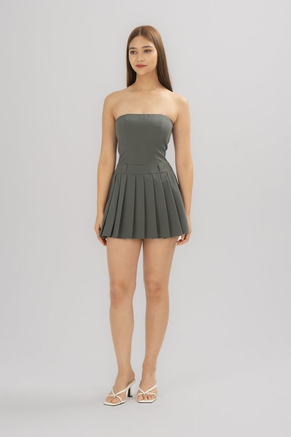 Ploy Dress Romper in Gunmetal