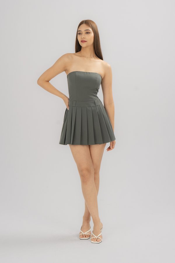 Ploy Dress Romper in Gunmetal