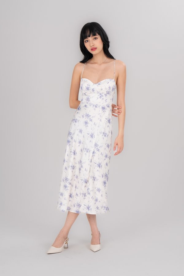 Priska Dress in Light Blue Floral