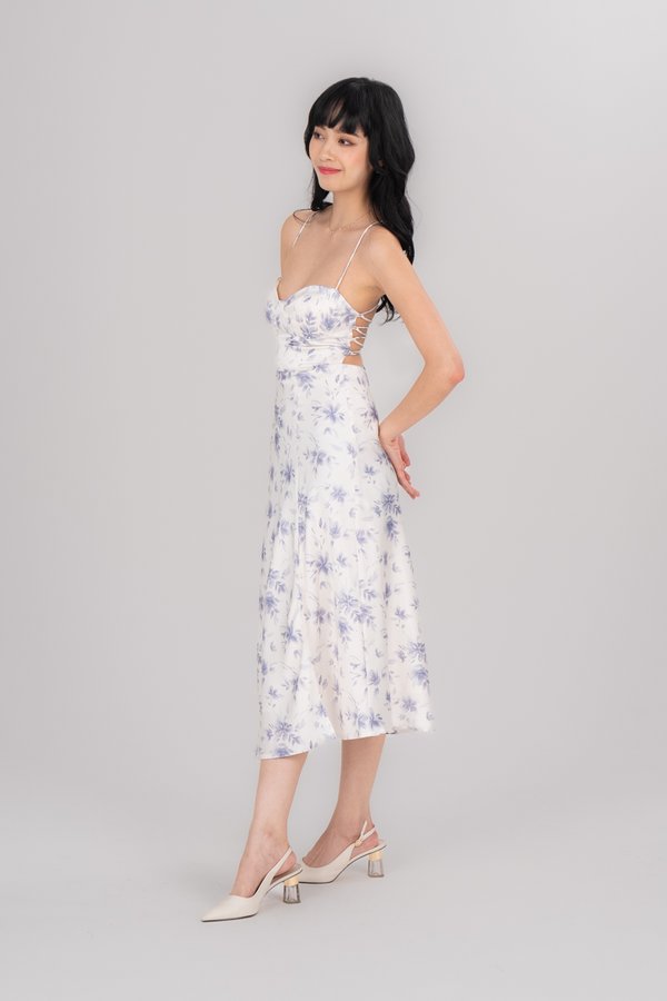 Priska Dress in Light Blue Floral