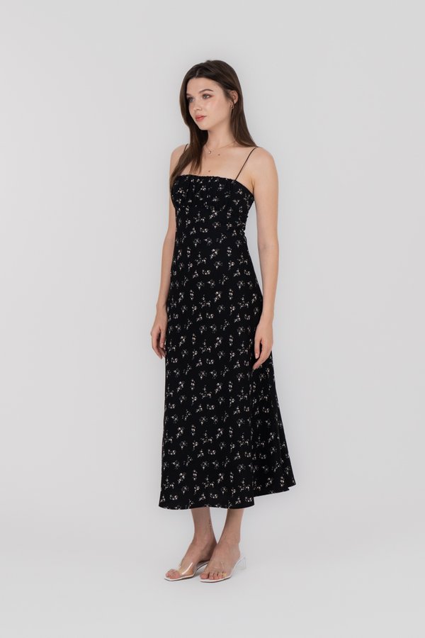 Natalie Dress in Ebony Floral