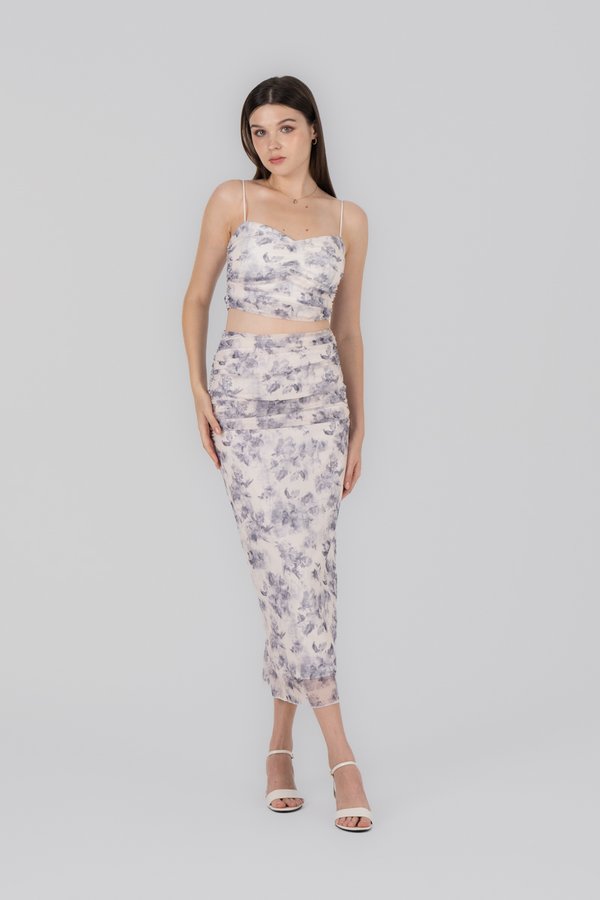 Ferlicia Skirt in Blue Floral