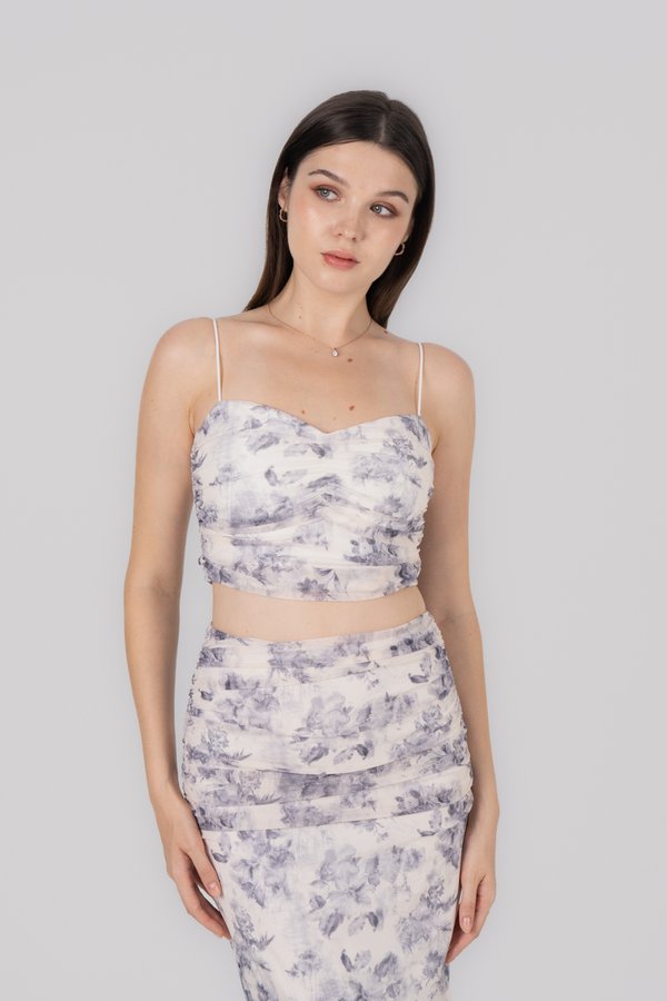 Ferline Top in Blue Floral