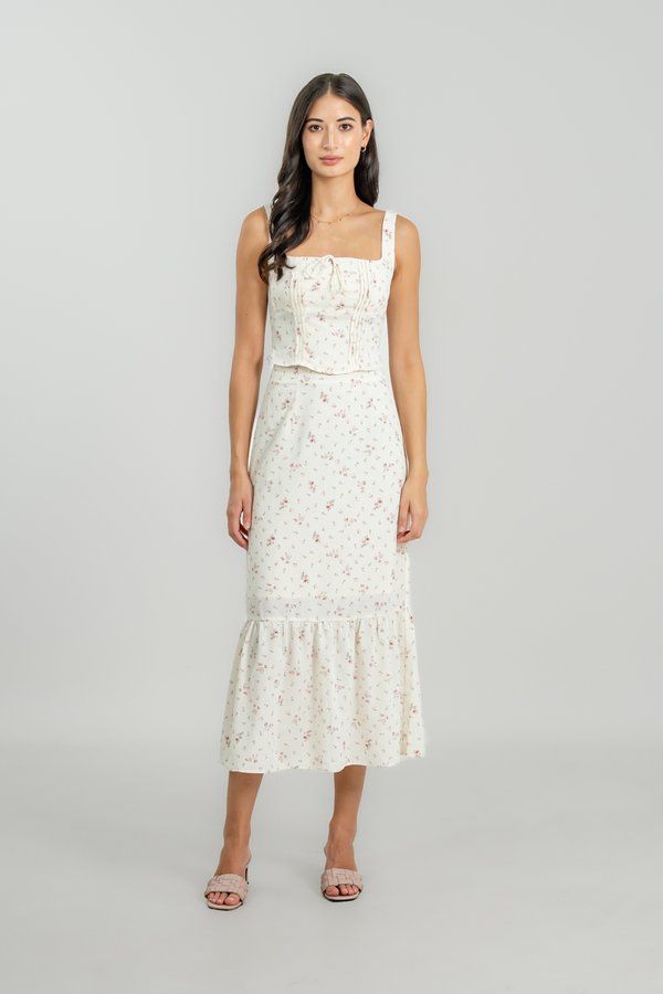 Jolyn Skirt in Strawberry Floral