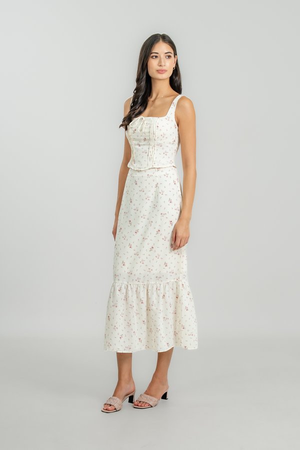 Jolyn Skirt in Strawberry Floral