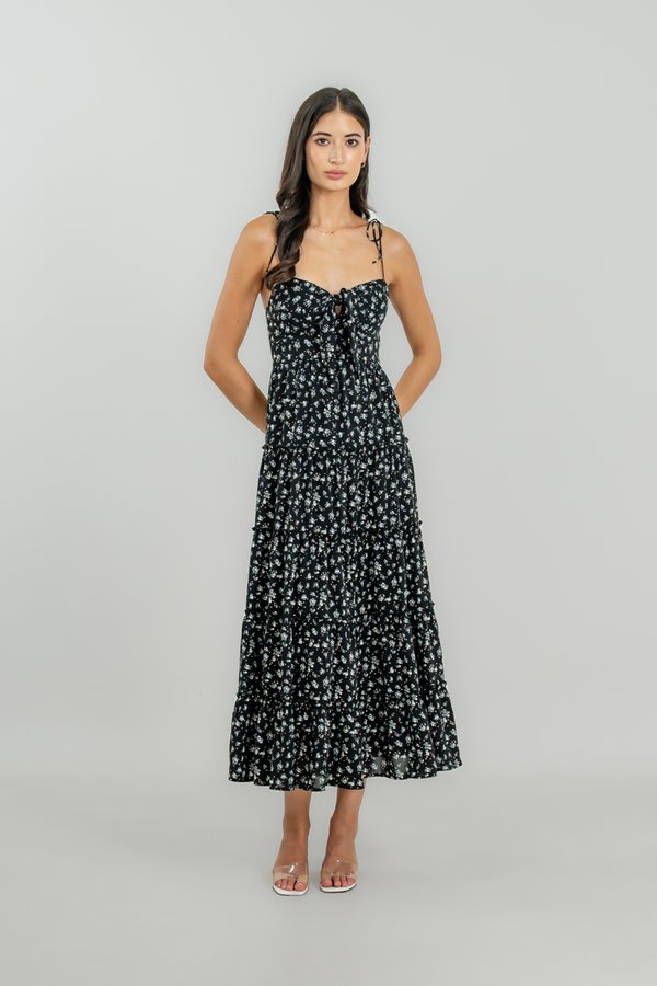 Anika Dress in Black Floral