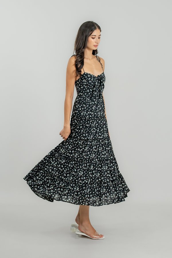 Anika Dress in Black Floral