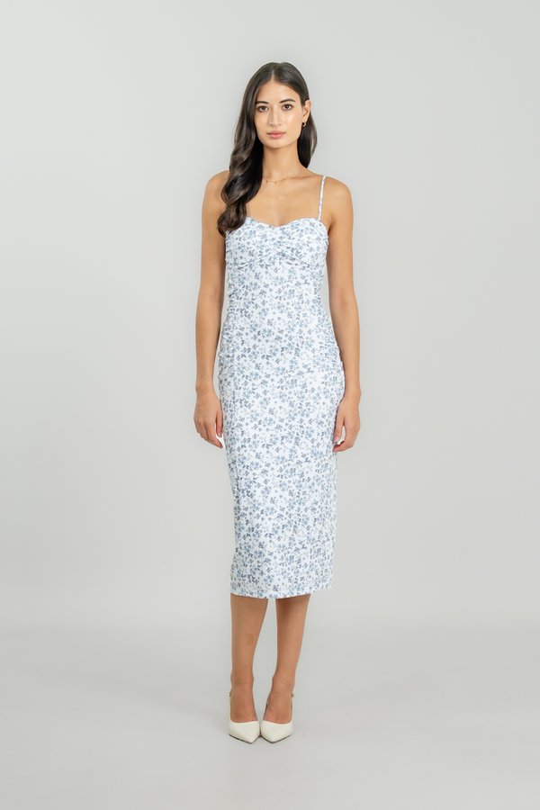 Celestine Dress in Wisteria Floral