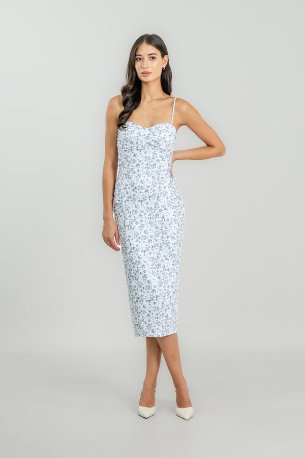Celestine Dress in Wisteria Floral