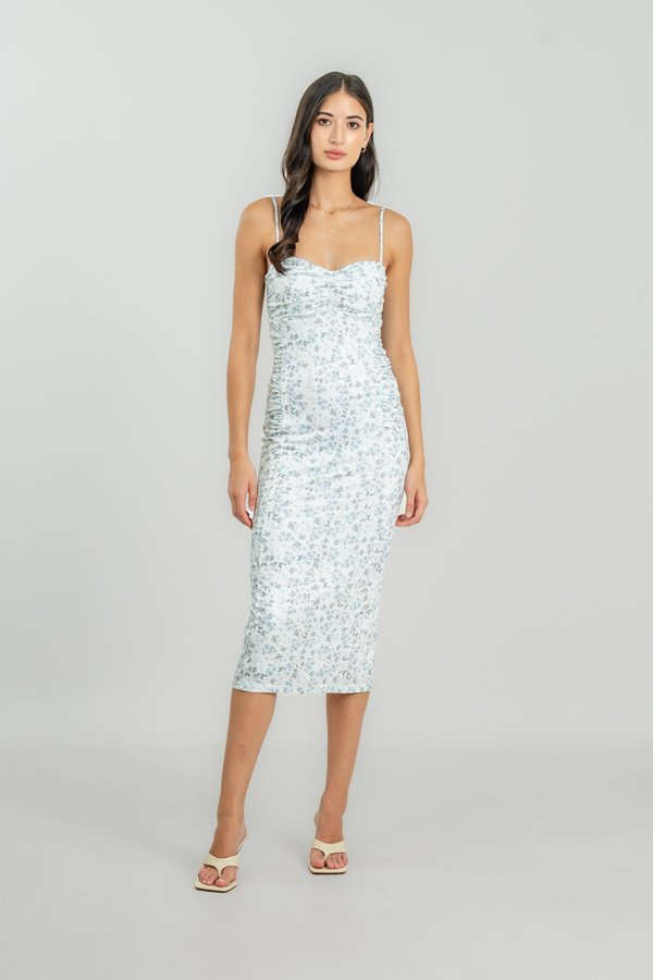 Celestine Dress in Sage Floral