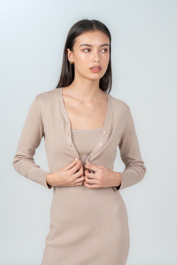 Cinna Cardigan in Tan