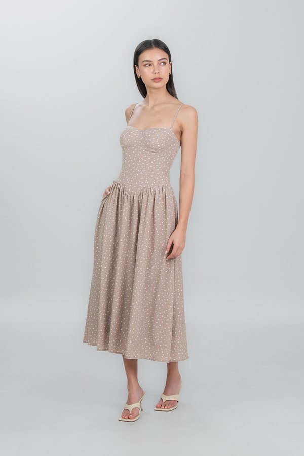 Arianne Dress in Latte Floral
