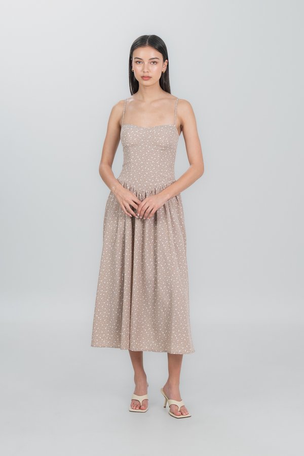 Arianne Dress in Latte Floral