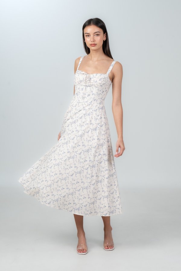 Tasha Dress in Blue Floral