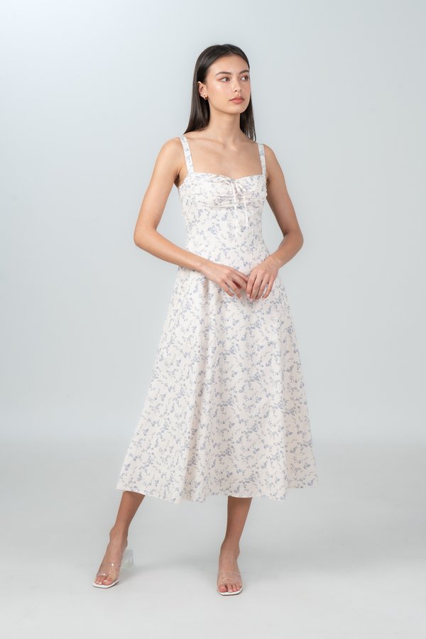Tasha Dress in Blue Floral