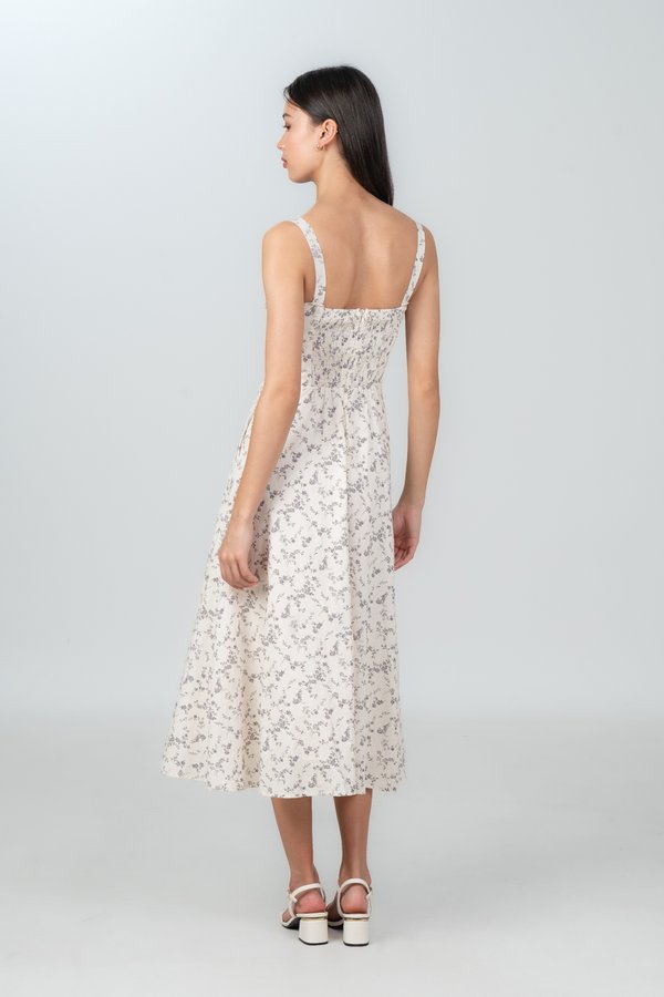 Tasha Dress in Graphite Floral