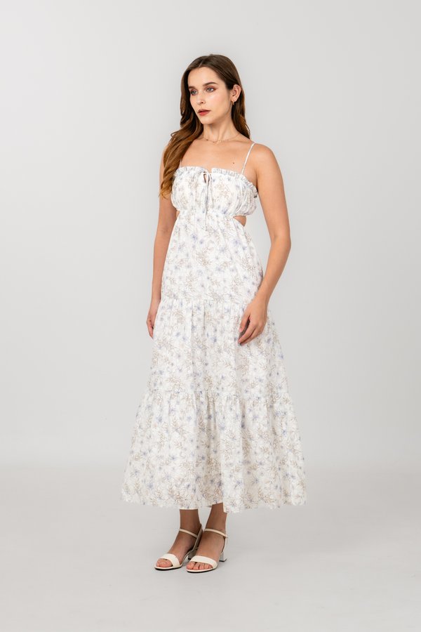 Athena Dress in Periwinkle Floral