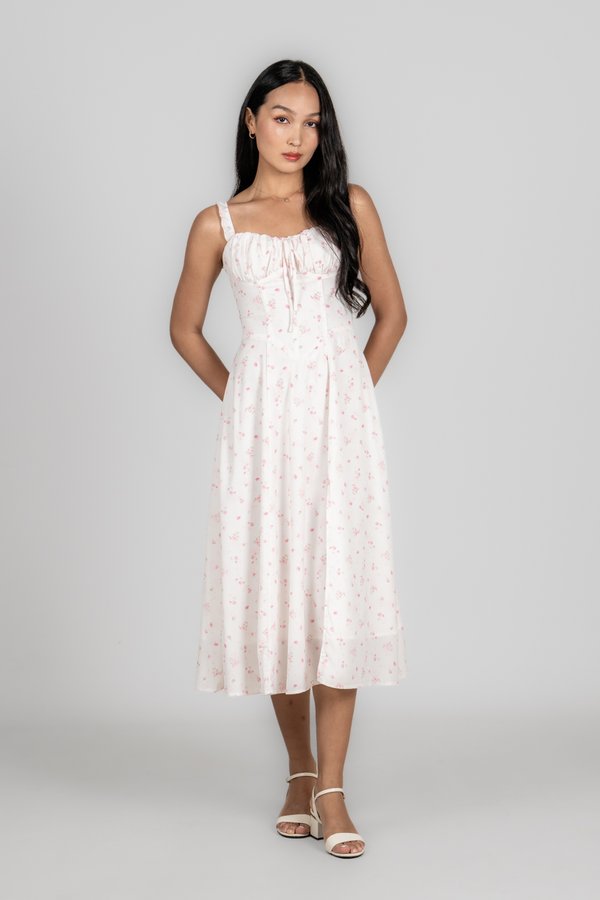 Kareena Dress in Light Pink Floral