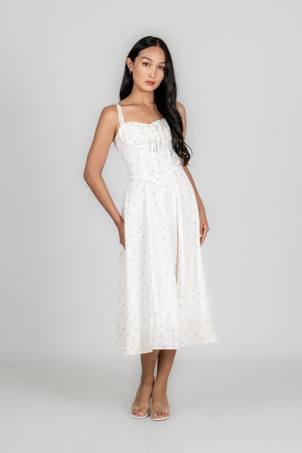 Kareena Dress in Light Blue Floral