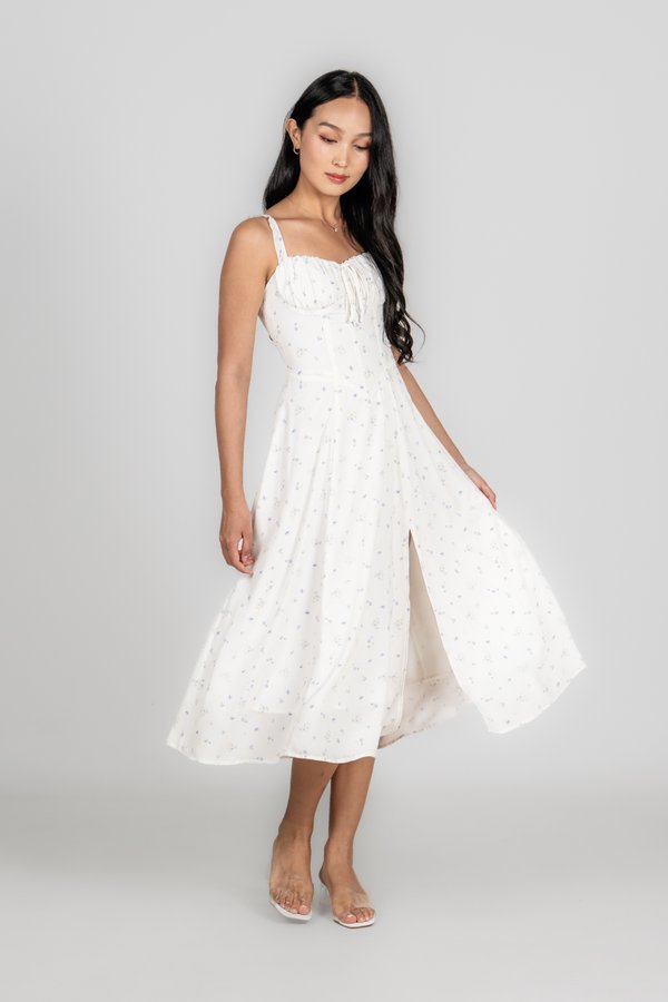 Kareena Dress in Light Blue Floral