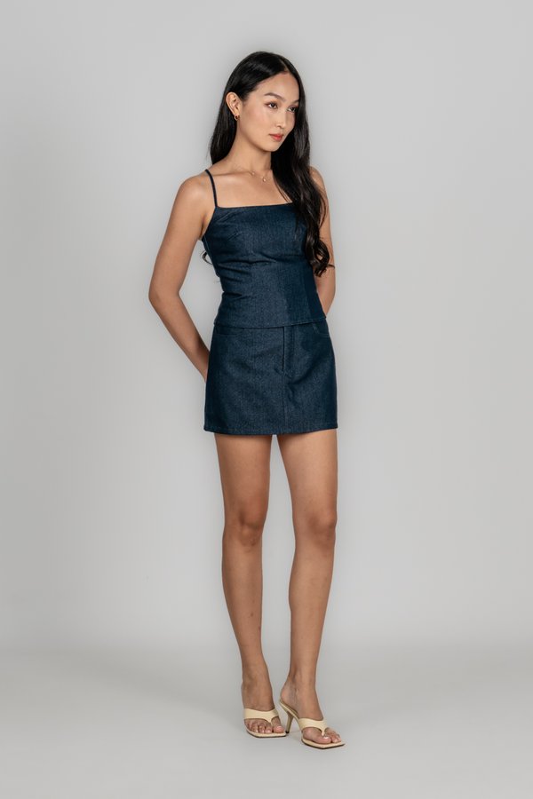 Malena Skorts in Dark Wash