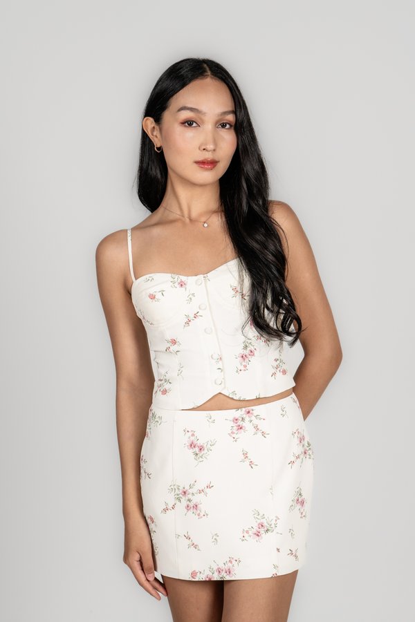Cadie Top in Rosebloom Floral