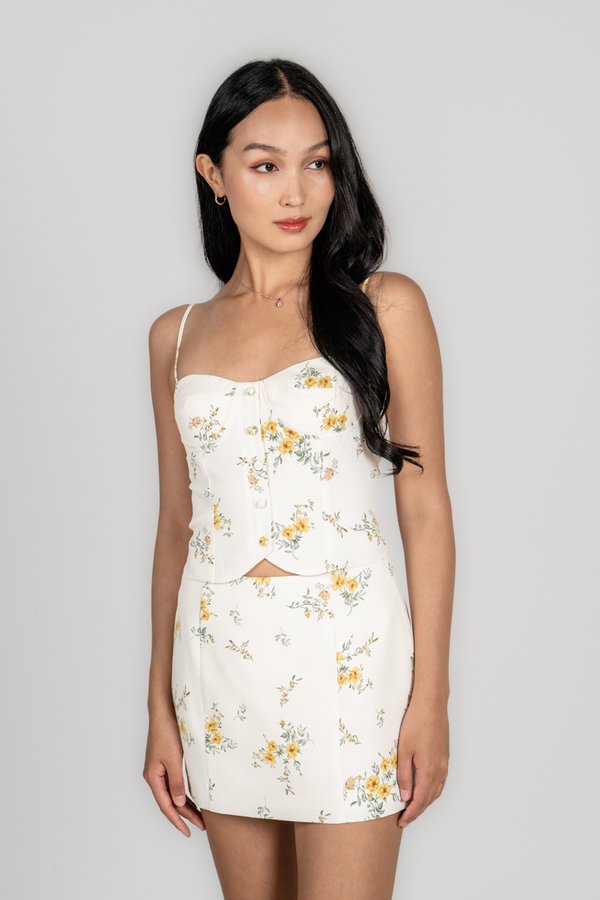 Cadie Top in Sunshine Floral