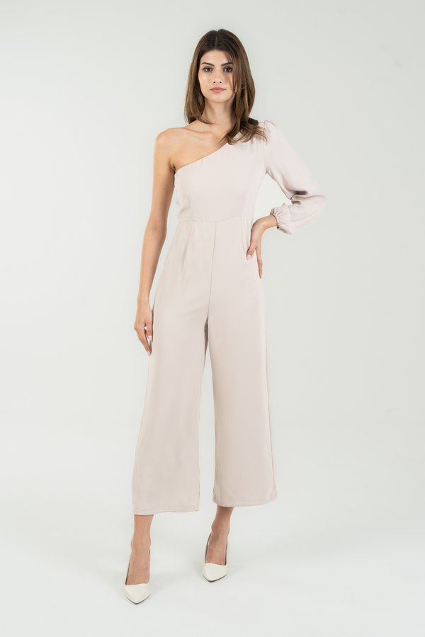 Shelby Jumpsuit in Taupe